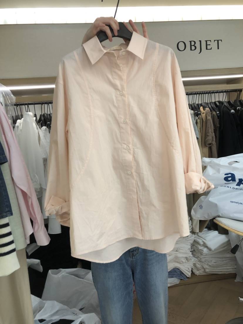 OBJET韓國直郵女裝新款24春夏休閑時尚推薦熱賣襯衫蕾絲衫love us u/OBJET襯衫/蕾絲衫