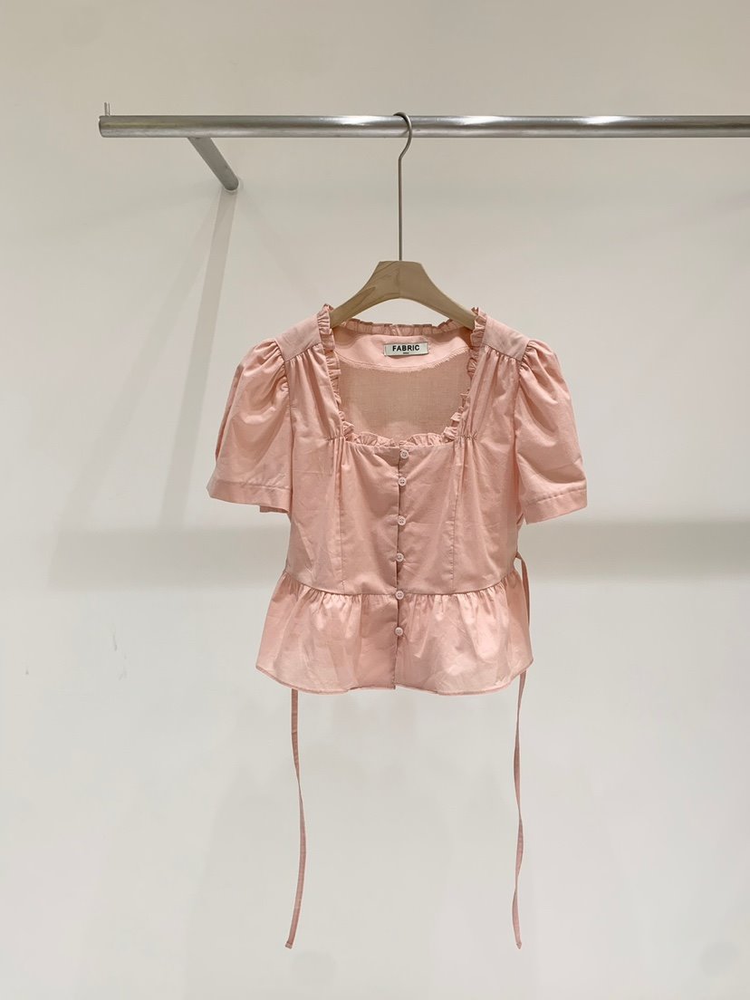 FABRIC韓國直郵東大門實拍女裝新款時尚推薦休閑襯衫蕾絲衫FABRIC襯衫/蕾絲衫