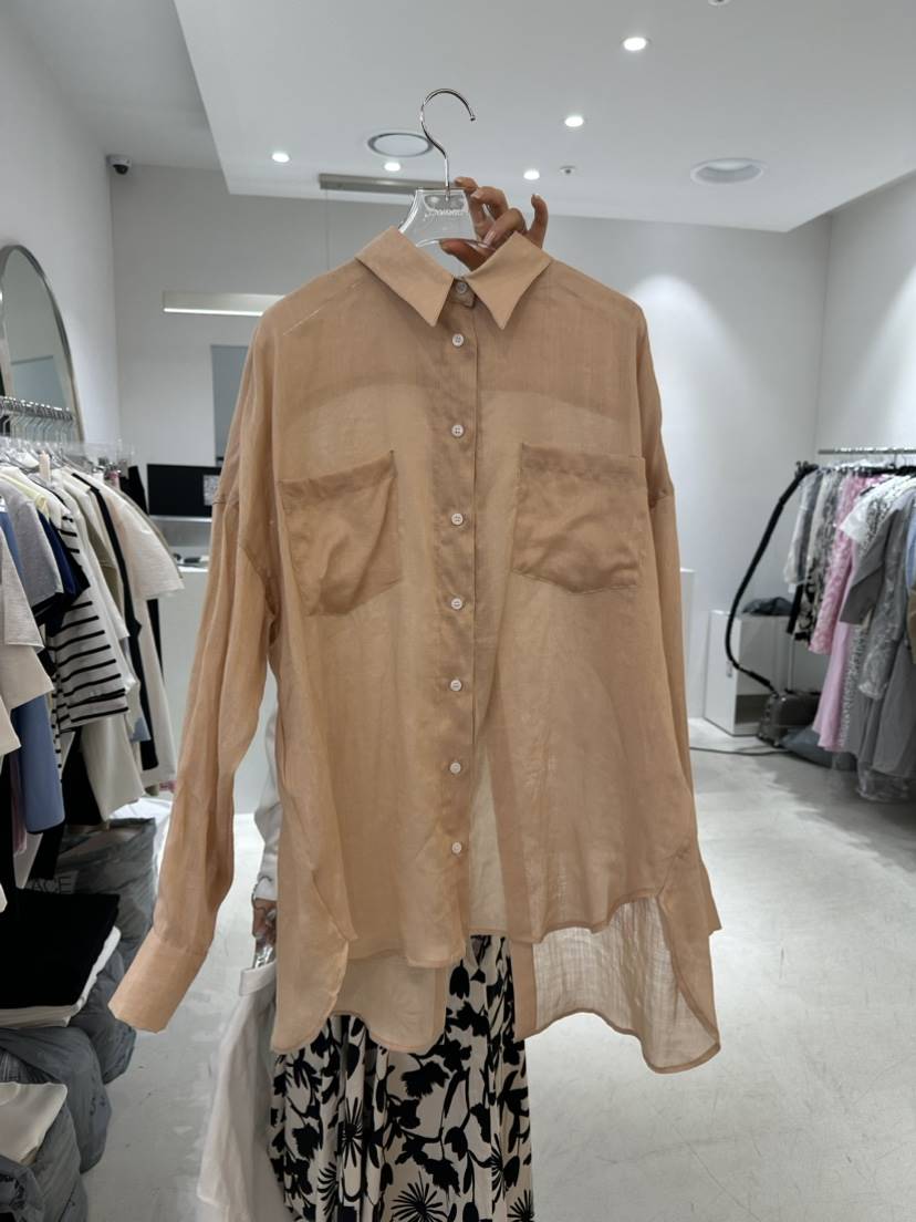 LAMOODJ韓國直郵女裝新品真品推薦人氣24春夏熱賣襯衫蕾絲衫LAFFINE-P襯衫/蕾絲衫