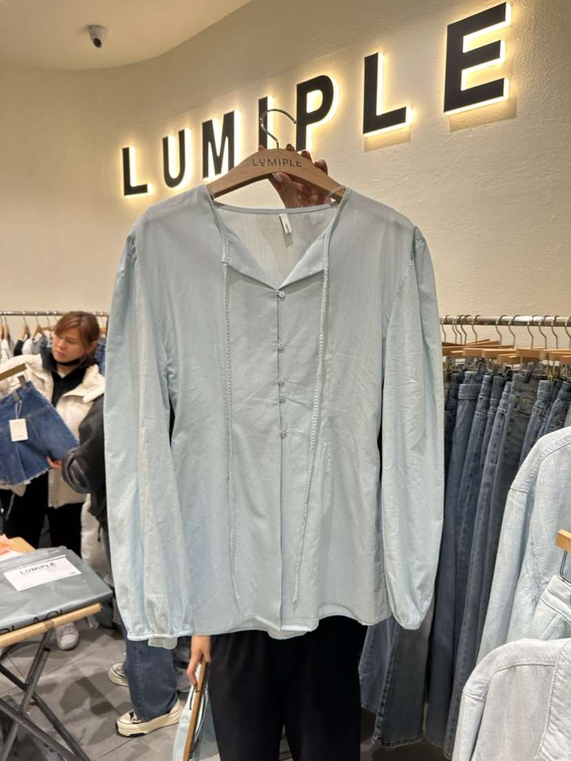 LUMIPLE韓國直郵東大門代購女裝新品人氣真品熱賣襯衫蕾絲衫LUMIPLE襯衫/蕾絲衫