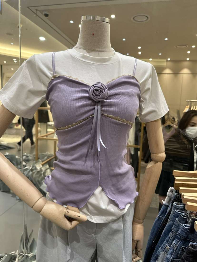 LUMIPLE直郵韓國代購女裝新款職業真品24春夏吊帶背心復古LUMIPLE吊帶/背心