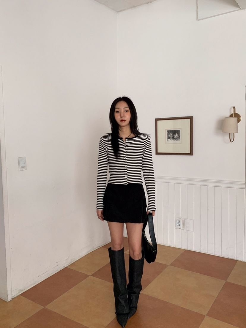 NANI直郵韓國代購女裝新款熱賣推薦人氣職業時尚長袖T恤開襟衫NANI長袖T恤