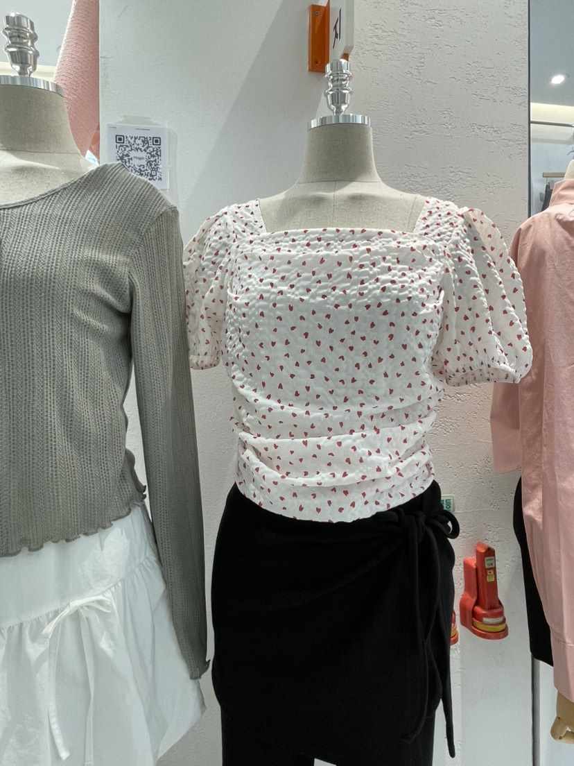 Magie直郵韓國代購女裝新款24春夏人氣推薦休閑襯衫蕾絲衫VI A襯衫/蕾絲衫