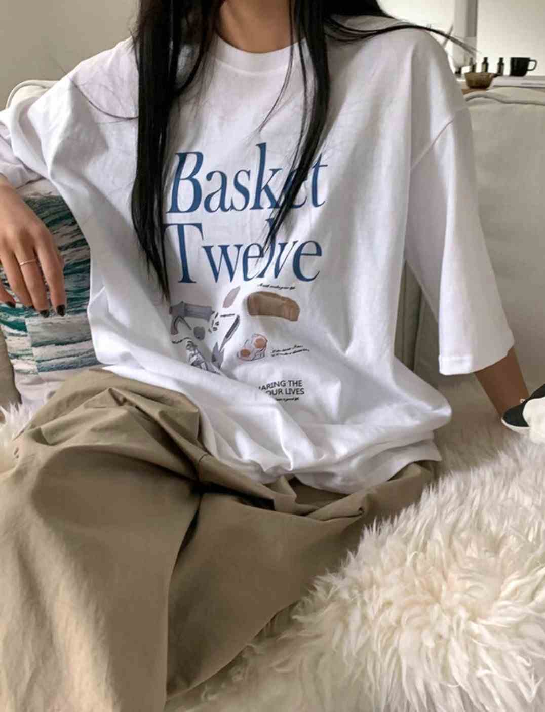 P.SHOP韓國直郵東大門代購女裝新品休閑人氣24春夏時尚T恤P.SHOPT恤