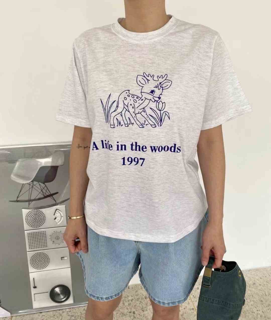 P.SHOP直郵韓國代購女裝新款推薦人氣真品時尚24春夏T恤P.SHOPT恤