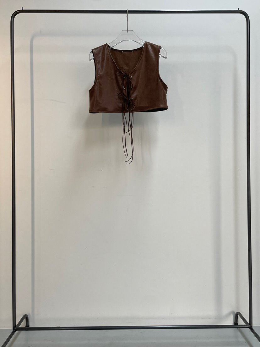 TEXTURE韓國直郵東大門實拍女裝新款24春夏真品職業熱賣馬甲待定馬甲