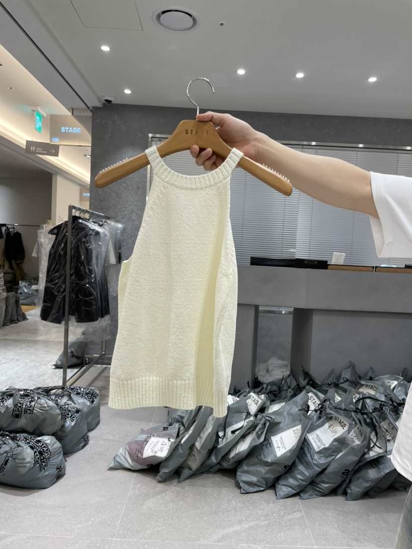 STAGE直郵韓國代購女裝新品時尚推薦熱賣24春夏休閑吊帶背心STAGE吊帶/背心