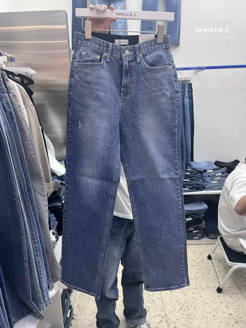VANILLA J韓國直郵東大門代購女裝新款人氣推薦職業牛仔褲VANILLA J牛仔褲