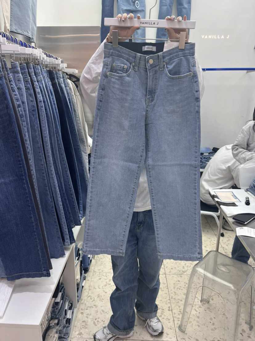 VANILLA J韓國直郵女裝新款人氣24春夏時尚職業熱賣牛仔褲VANILLA J牛仔褲