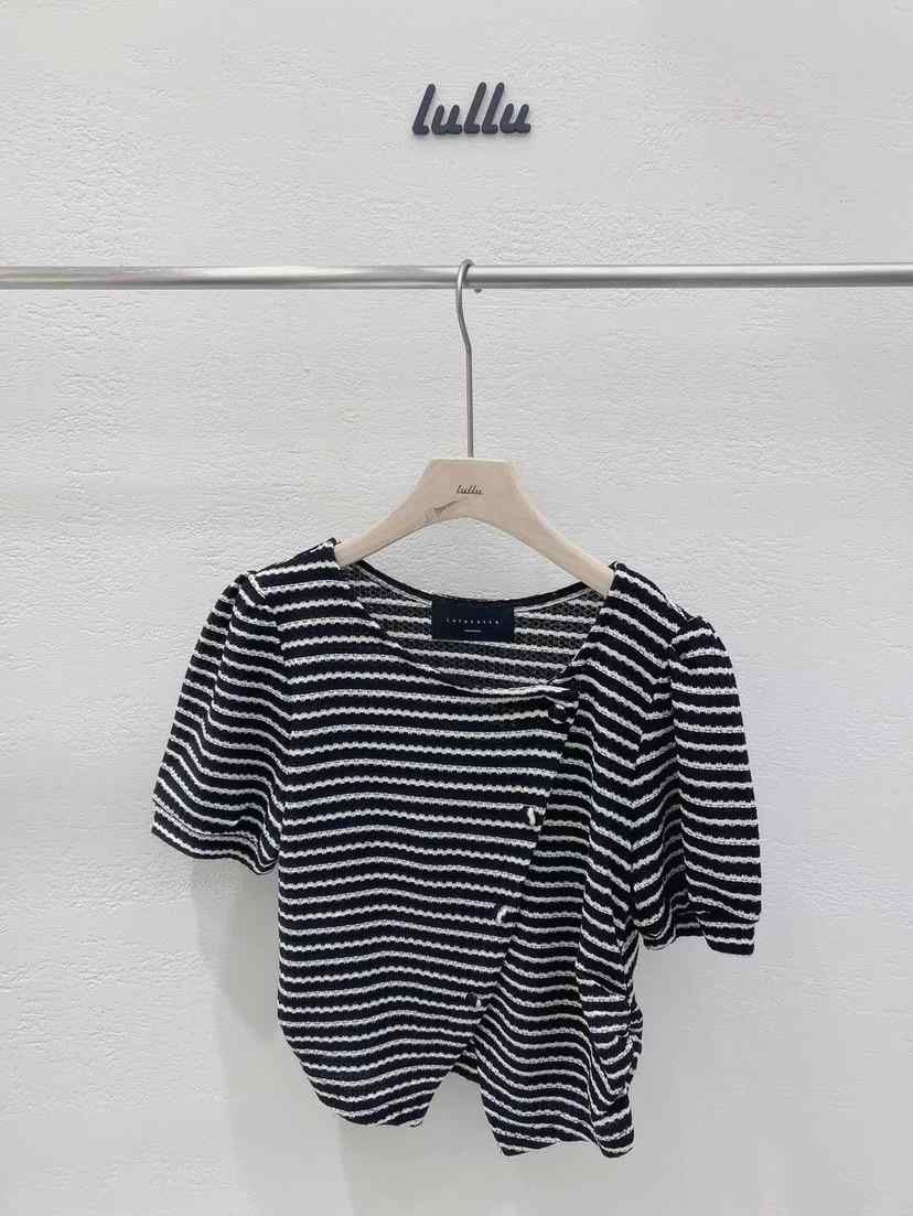 LULULALLA韓國直郵女裝新品24春夏熱賣真品職業休閑人氣T恤LULULALLAT恤