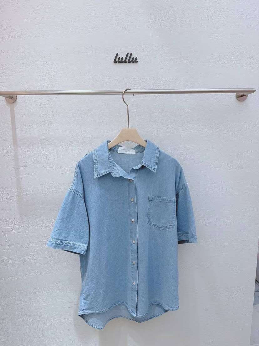 LULULALLA韓國直郵女裝新品24春夏真品時尚休閑襯衫蕾絲衫LULULALLA襯衫/蕾絲衫