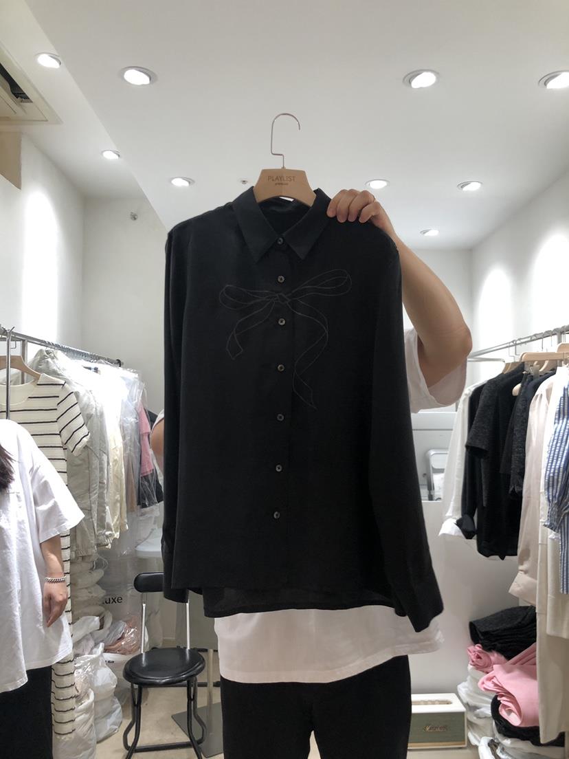 PLAYLIST韓國直郵東大門實拍女士新款休閑熱賣時尚襯衫蕾絲衫confetti襯衫/蕾絲衫