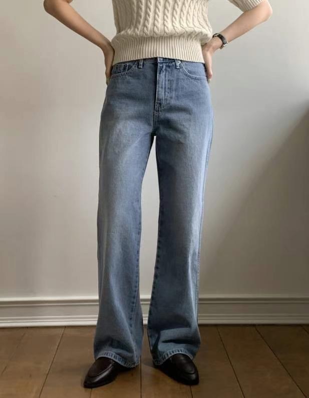 BYJEAN韓國直郵女裝新品時尚推薦人氣24春夏休閑真品牛仔褲POPO牛仔褲