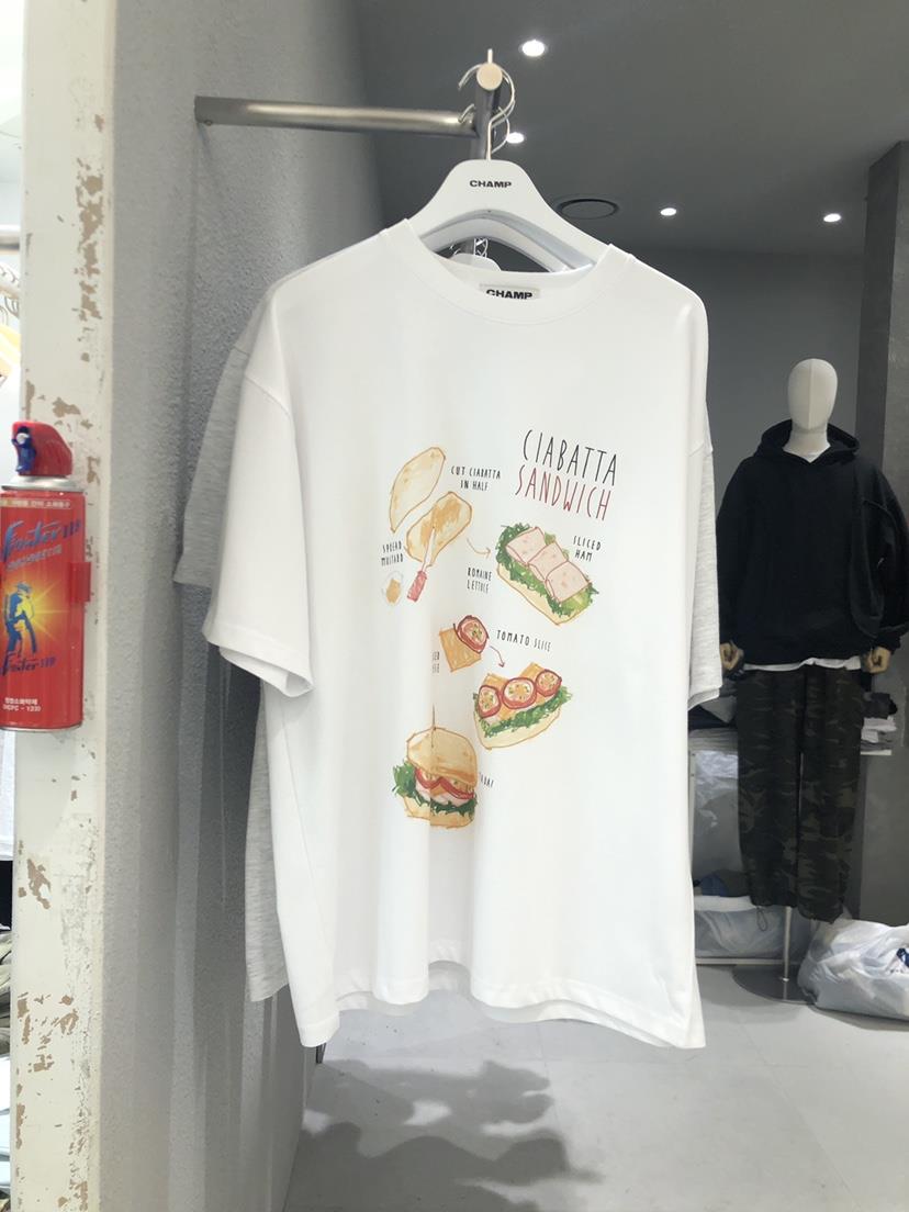 LOAFER直郵韓國代購女裝新品熱賣休閑時尚職業推薦真品24春夏T恤CHAMPT恤