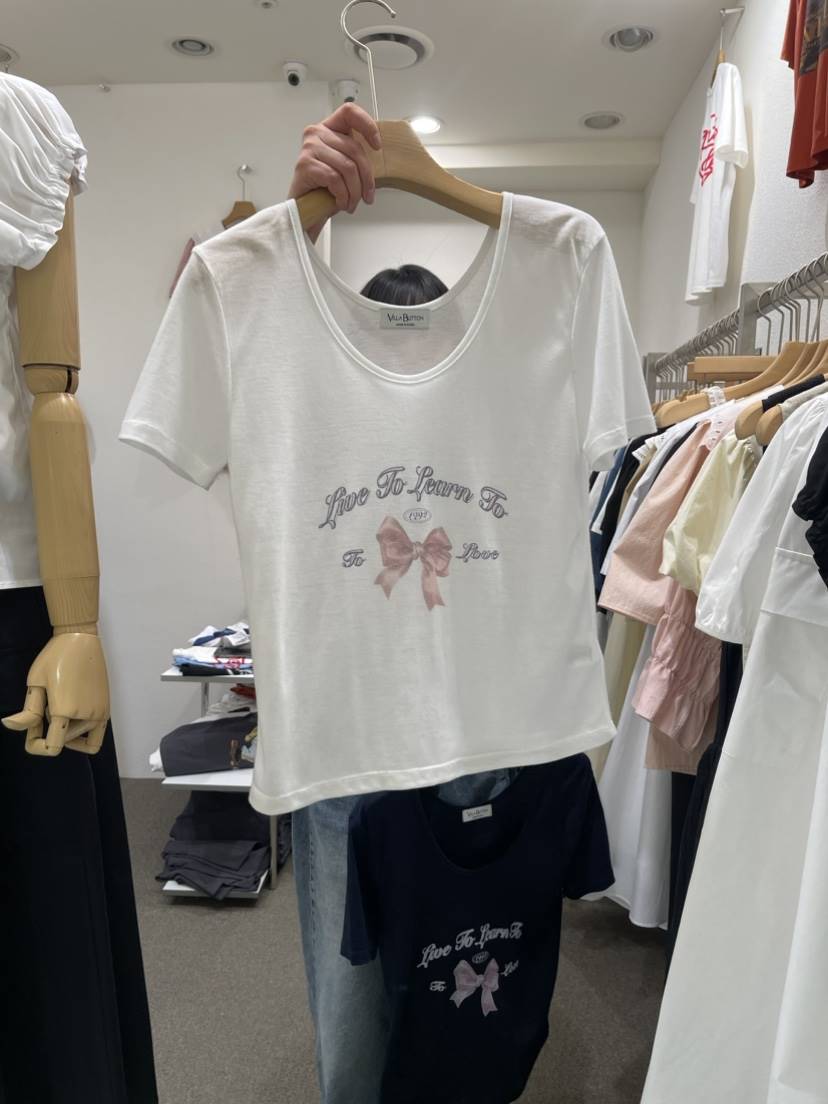 VILLABUTTON韓國直郵女裝新品24春夏真品職業熱賣休閑T恤VILLABUTTONT恤