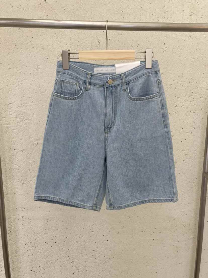 WATERBAR直郵韓國代購女裝新品人氣24春夏時尚短褲牛仔布RIBBON短褲