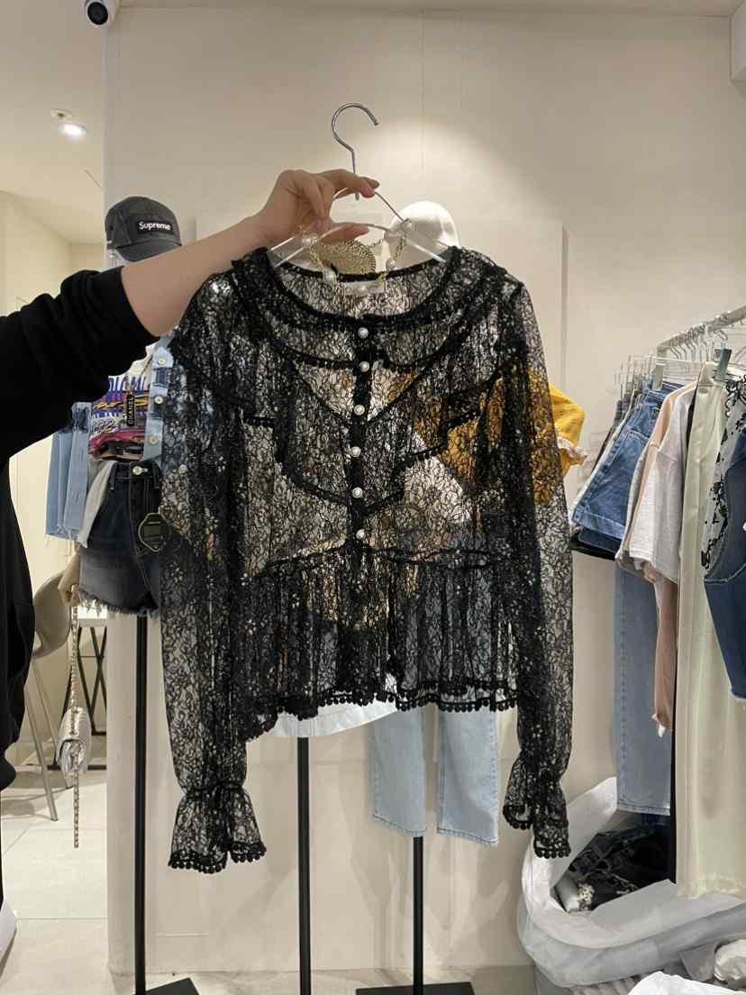 FARBE韓國直郵東大門實拍女裝新款24春夏時尚真品襯衫蕾絲衫PLATFORM襯衫/蕾絲衫