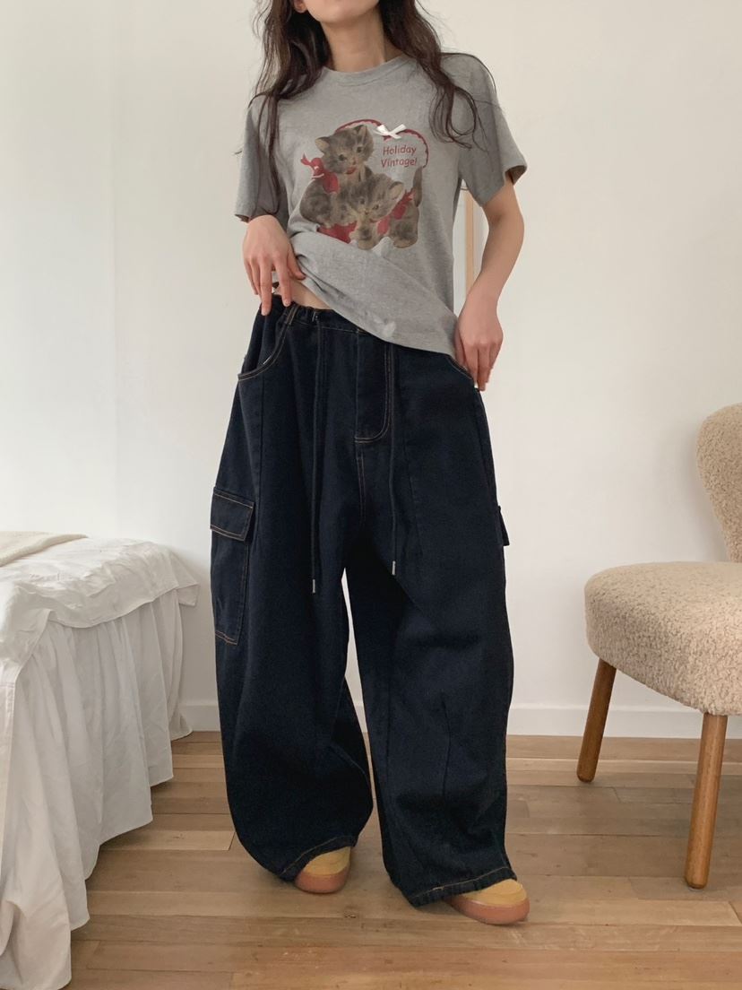 JKICHI直郵韓國代購女裝新款熱賣人氣24春夏時尚職業牛仔褲EDIT牛仔褲