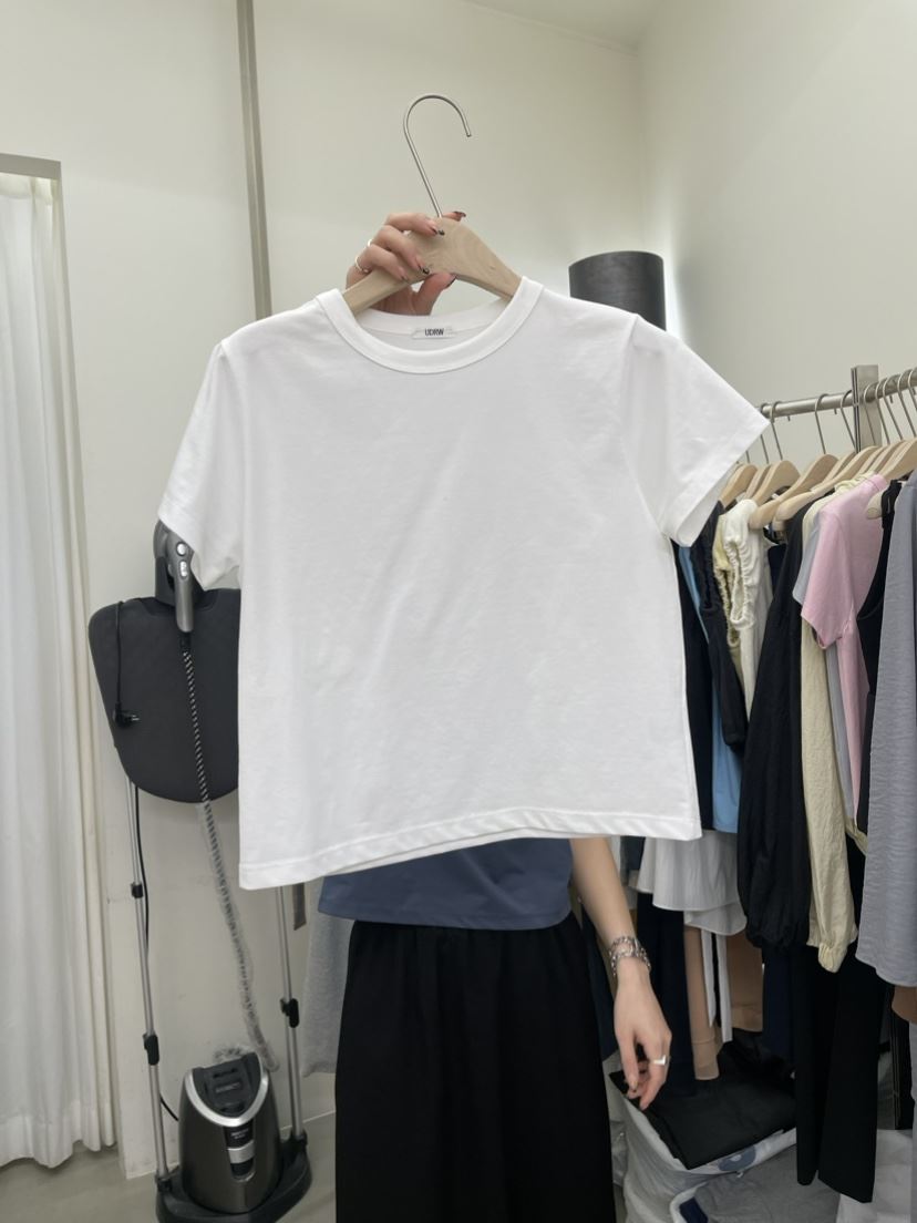UNDERROW韓國直郵東大門實拍女裝新品真品職業人氣熱賣24春夏T恤RECOVER/MOMENTT恤