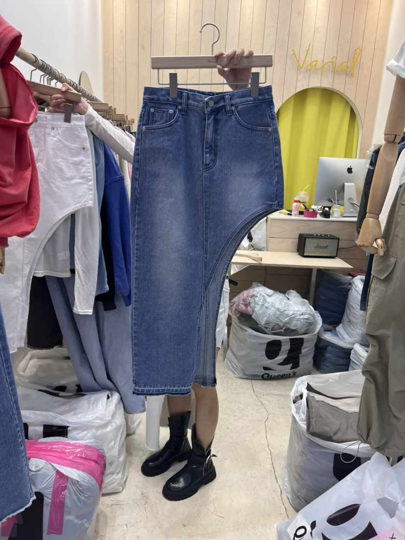 VARIAL韓國直郵女裝新品真品24春夏職業半身裙中短裙鏤空VARIAL半身裙/中短裙