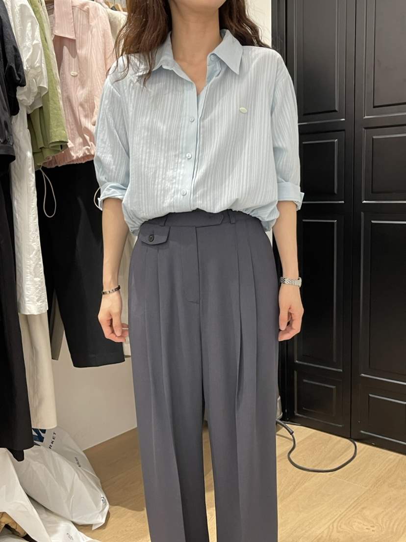 VENIR韓國直郵女裝新品24春夏熱賣職業休閑真品襯衫蕾絲衫VENIR-a襯衫/蕾絲衫