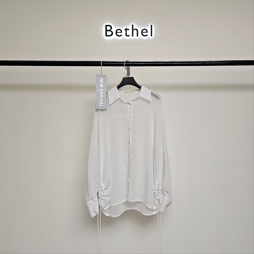 Bethel韓國直郵東大門代購女裝新品真品人氣24春夏襯衫蕾絲衫BETHEL襯衫/蕾絲衫