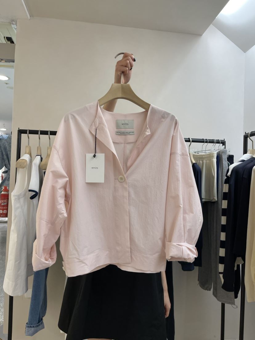 MYOS韓國直郵女裝新品熱賣職業真品時尚推薦休閑襯衫蕾絲衫MYOS襯衫/蕾絲衫