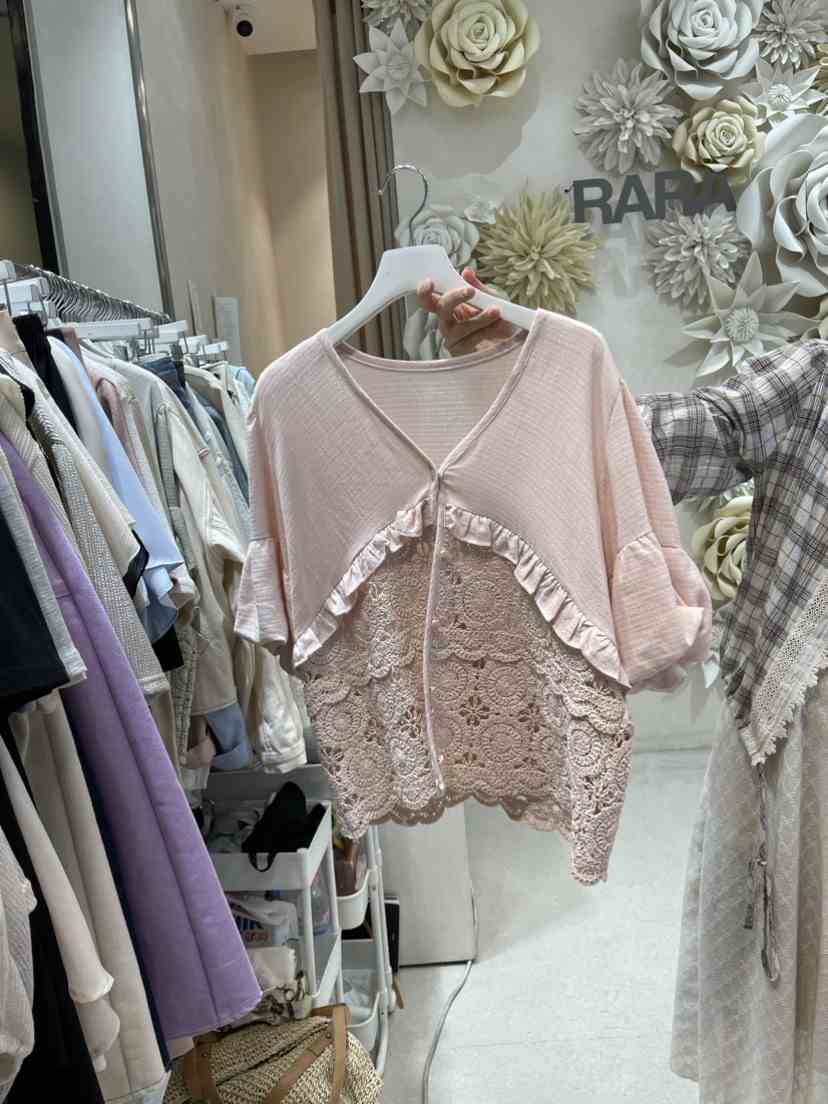 RARA韓國直郵東大門代購女裝新款時尚真品推薦熱賣襯衫蕾絲衫MELO襯衫/蕾絲衫