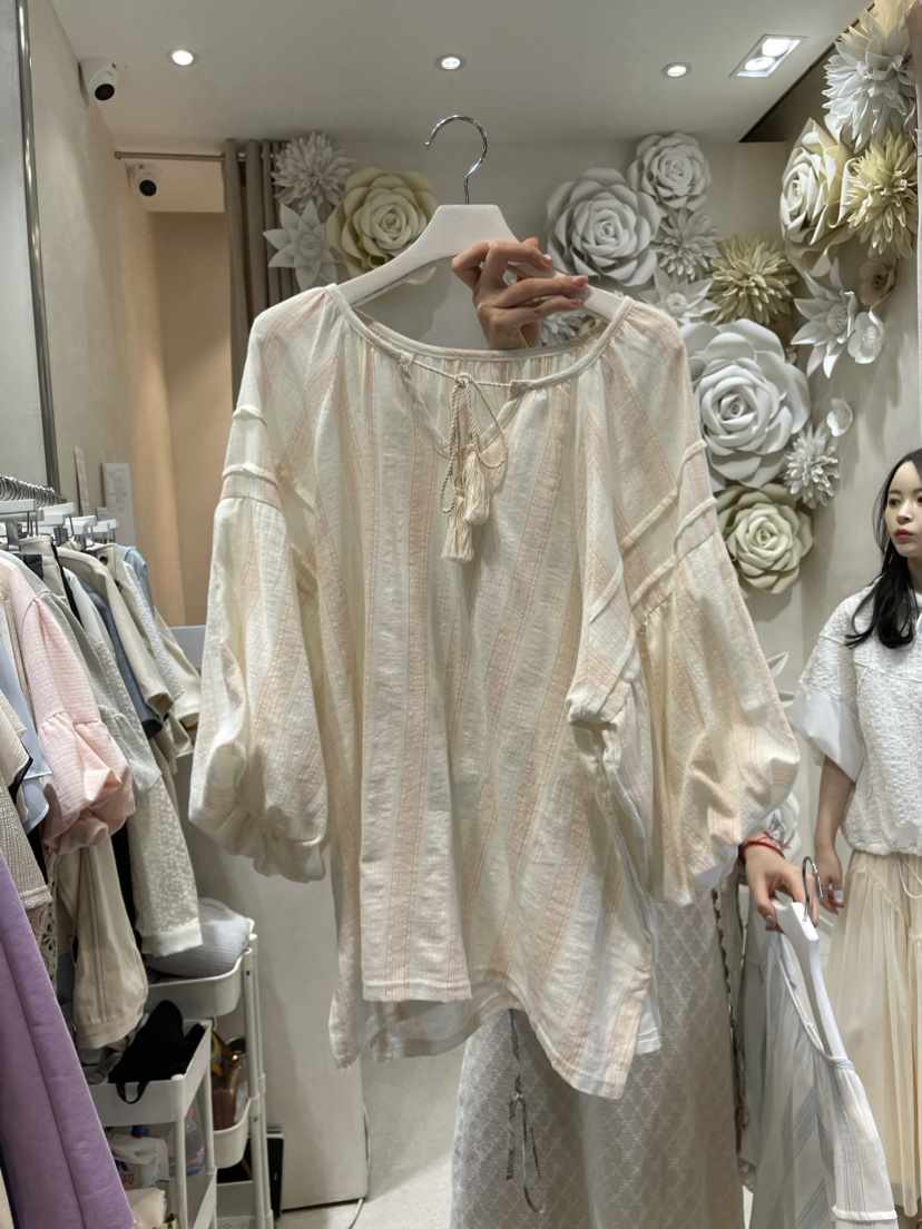 RARA韓國直郵東大門實拍女裝新款24春夏熱賣真品襯衫蕾絲衫MELO襯衫/蕾絲衫
