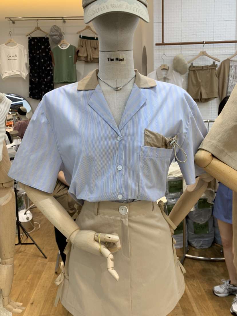 THE MOST韓國直郵東大門實拍女裝新品時尚推薦休閑襯衫蕾絲衫THE MOST襯衫/蕾絲衫