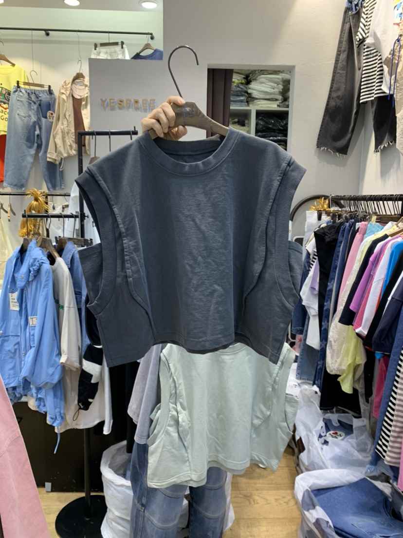 YESFREE韓國直郵女裝新品休閑推薦時尚24春夏真品吊帶背心YESFREE吊帶/背心