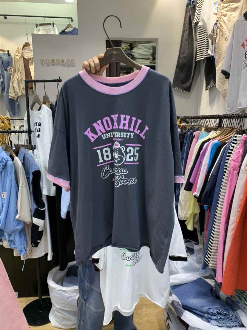 YESFREE韓國直郵女裝新品真品人氣推薦熱賣休閑24春夏T恤YESFREET恤