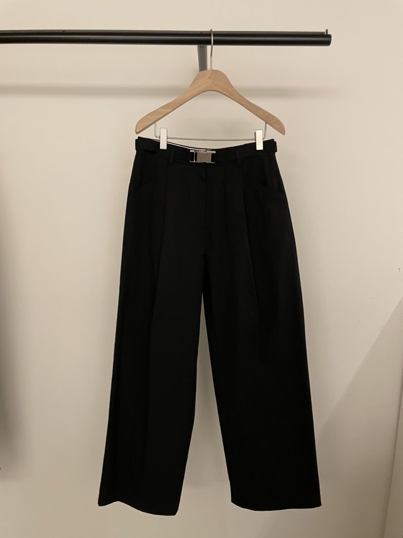 BOLD-A直郵韓國代購女裝新款推薦職業熱賣休閑褲含腰帶闊腿褲RE BOLD休閑褲