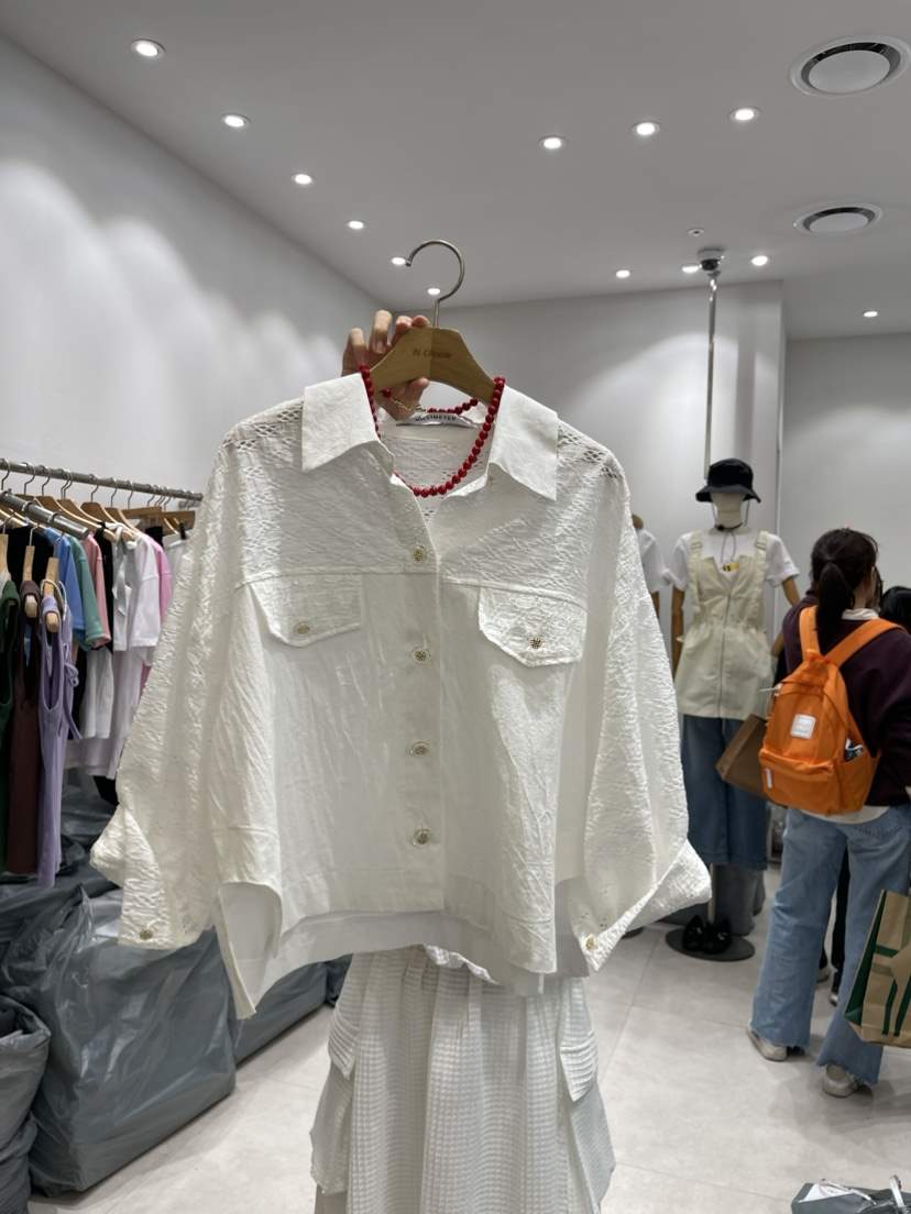 MILLIMETER韓國直郵女裝新品休閑熱賣人氣職業24春夏襯衫蕾絲衫KIKI襯衫/蕾絲衫