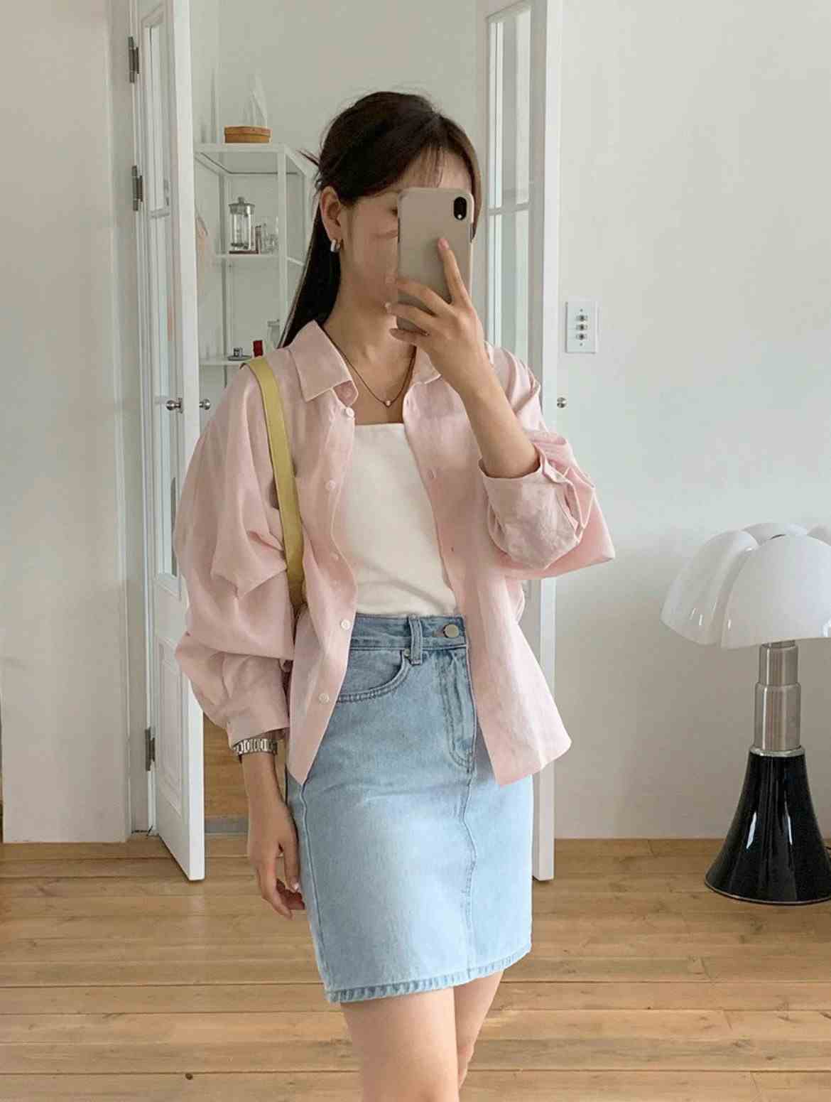 COMMA-콤마-T韓國直郵東大門實拍女裝新品職業襯衫蕾絲衫COMMA襯衫/蕾絲衫