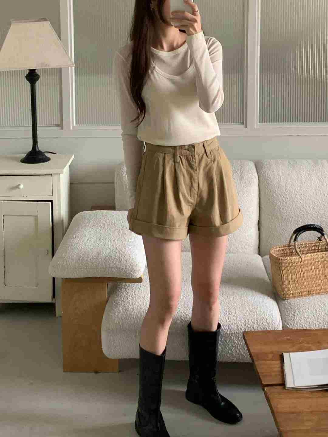 MISSJEAN韓國直郵東大門實拍女裝新款24春夏人氣職業短褲MISSJEAN短褲