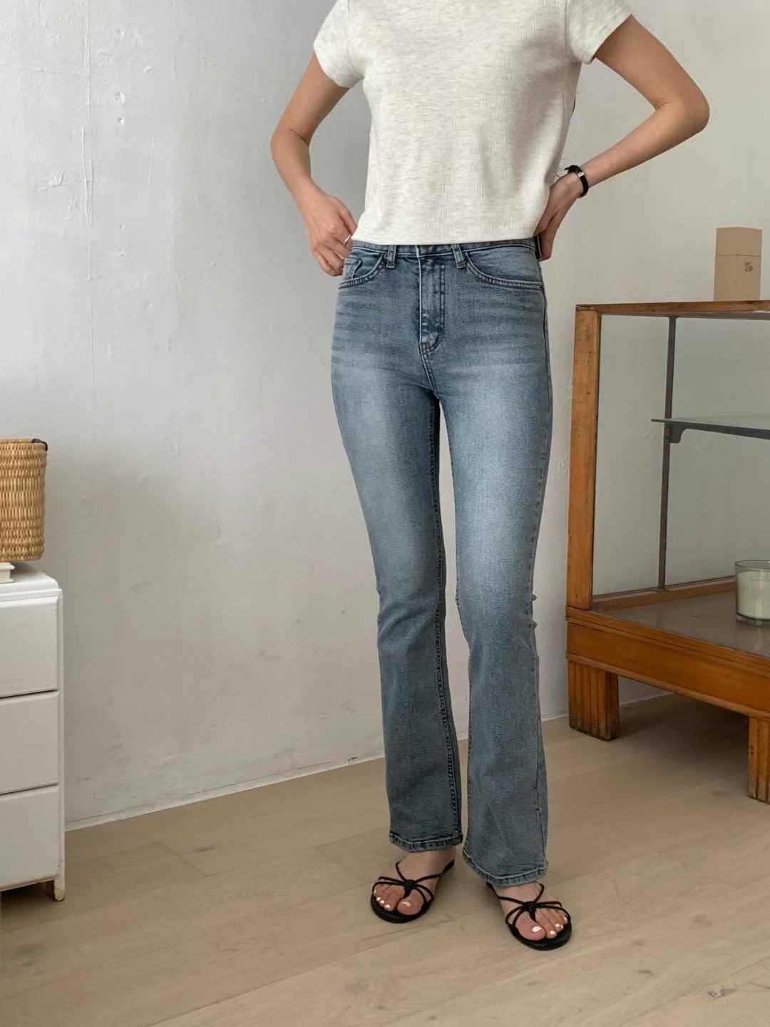 MISSJEAN韓國直郵女裝新款職業真品24春夏時尚熱賣牛仔褲MISSJEAN牛仔褲