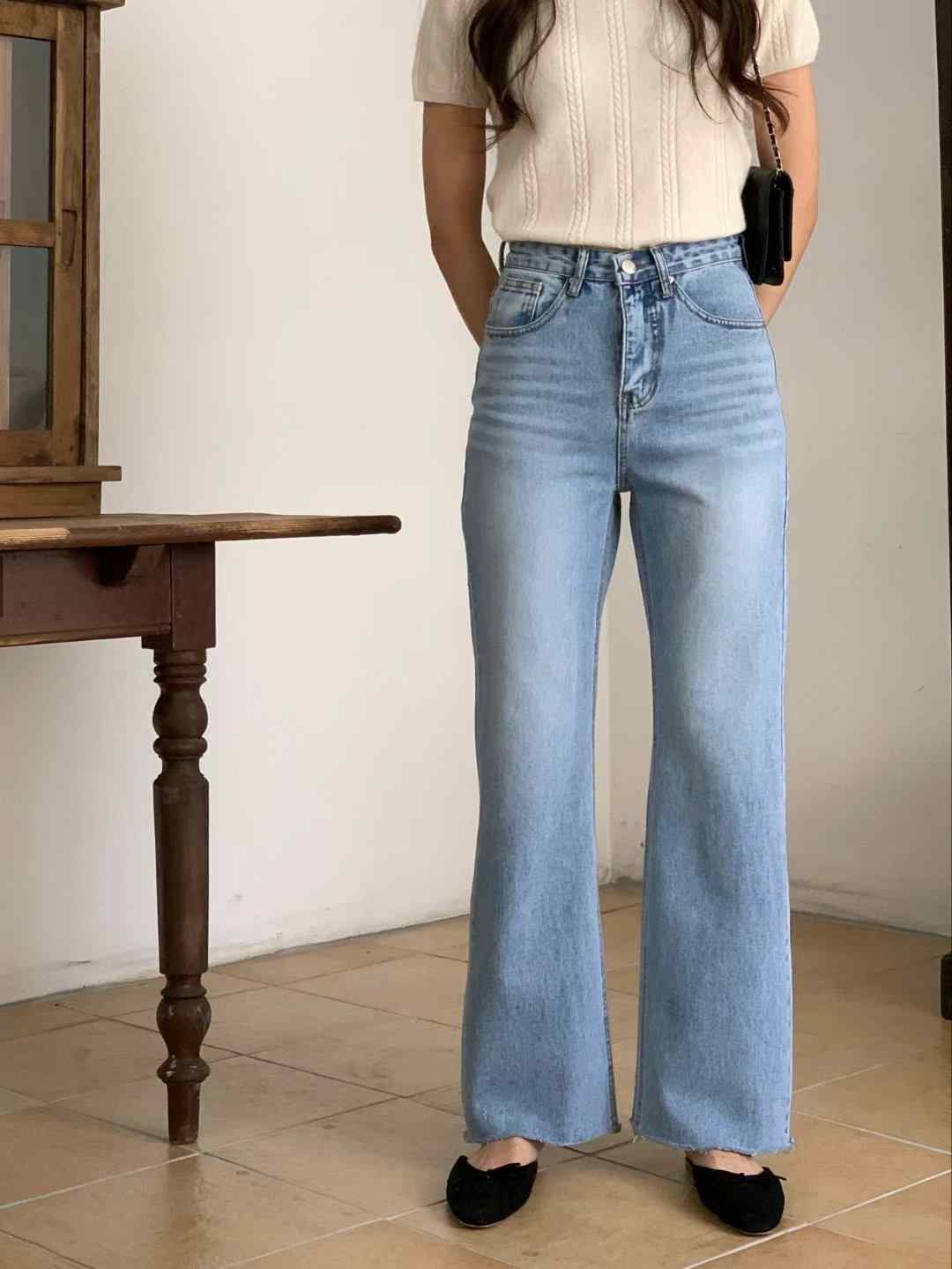 MISSJEAN直郵韓國代購女裝新品人氣熱賣真品職業休閑牛仔褲MISSJEAN牛仔褲