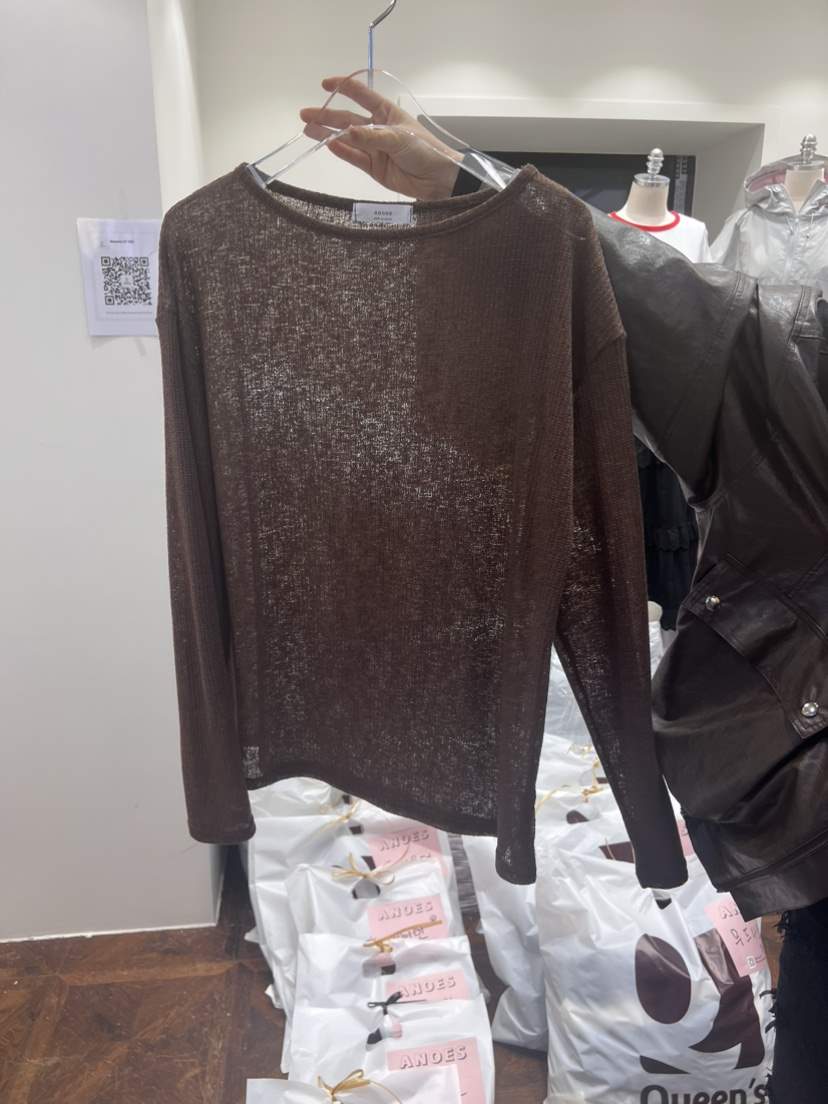 ANOES直郵韓國代購女裝新品人氣休閑職業推薦真品熱賣長袖T恤ANOES長袖T恤