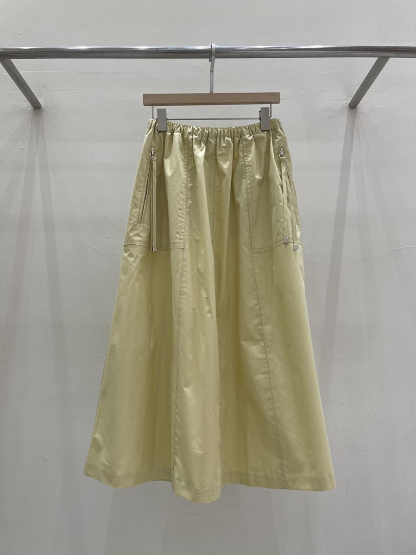MU i直郵韓國代購女裝新品推薦職業熱賣24春夏時尚長裙拉鏈Mu:i-Q長裙