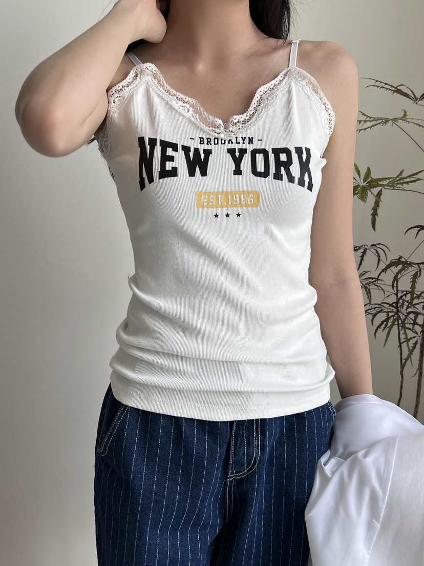 NAME VALUE韓國直郵東大門實拍女裝新品時尚職業休閑吊帶背心OVER NEAP吊帶/背心
