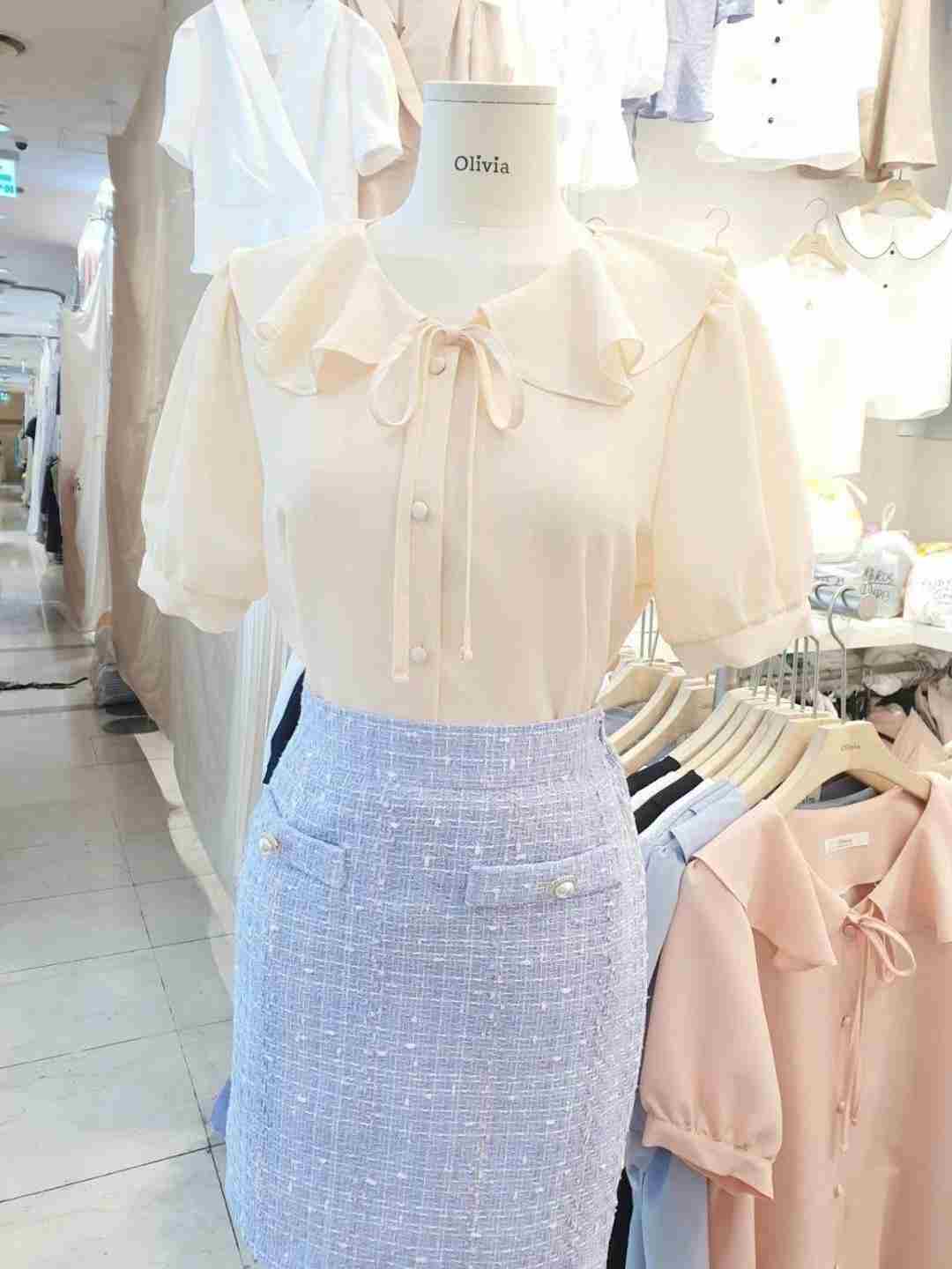 OLIVIA韓國直郵東大門代購女裝新品真品時尚人氣襯衫蕾絲衫OLIVIA襯衫/蕾絲衫