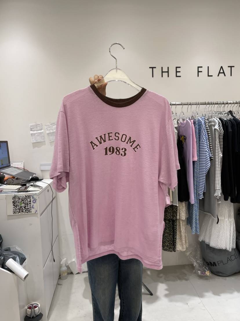 THEFLAT直郵韓國代購女裝新品推薦職業真品時尚休閑熱賣T恤VICTORIA QUEENT恤