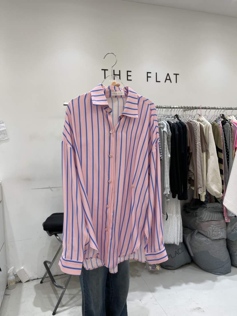 THEFLAT直郵韓國代購女裝新品真品休閑推薦時尚24春夏襯衫蕾絲衫VICTORIA QUEEN襯衫/蕾絲衫