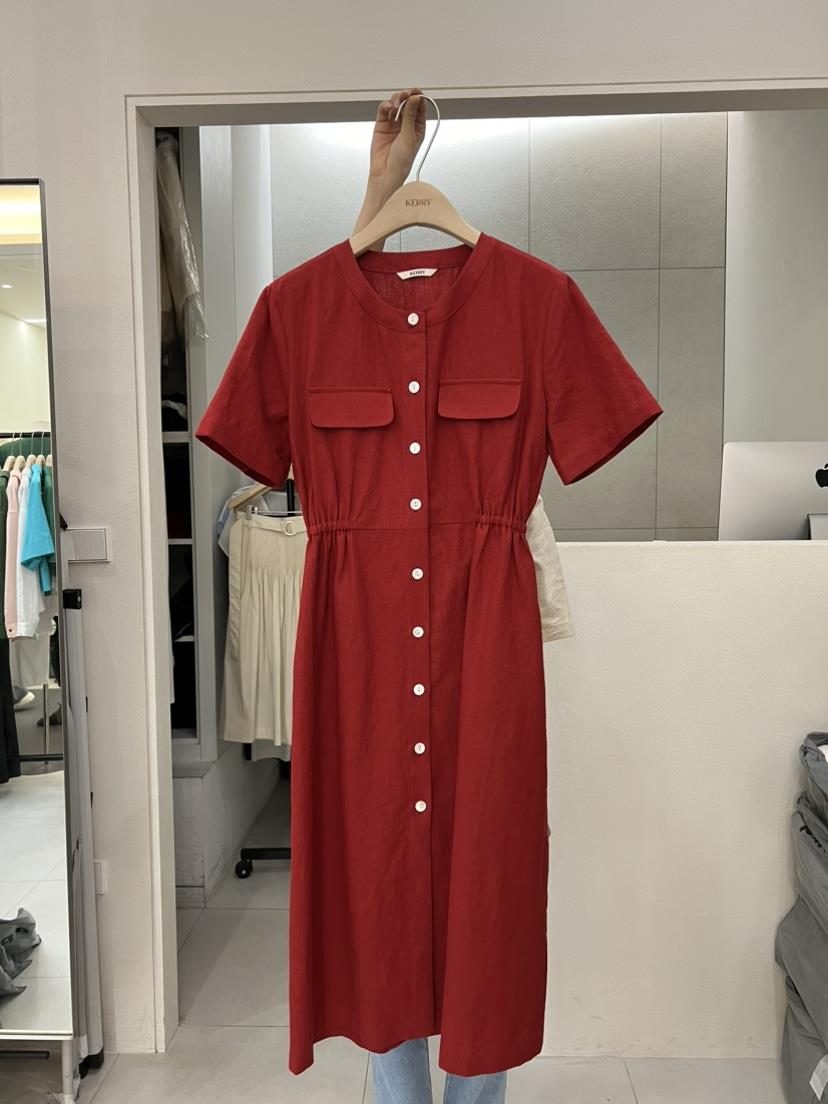 KERRY韓國直郵東大門代購女裝新品休閑熱賣24春夏職業連衣裙KERRY連衣裙