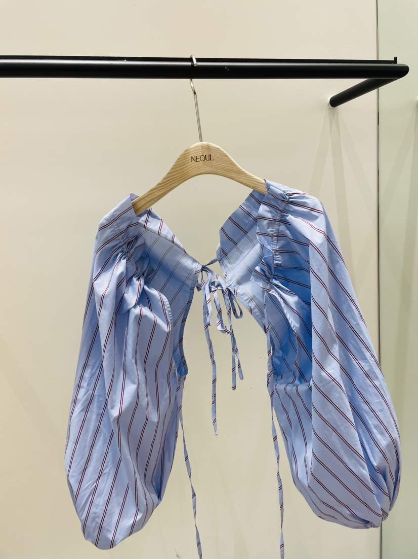 NEOUL直郵韓國代購女裝新款推薦真品職業人氣24春夏襯衫蕾絲衫NEOUL/ahin雙領標簽襯衫/蕾絲衫