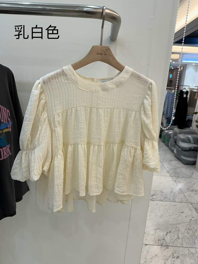 Hello Hi直郵韓國代購女裝新品時尚24春夏人氣襯衫蕾絲衫Hello Hi襯衫/蕾絲衫