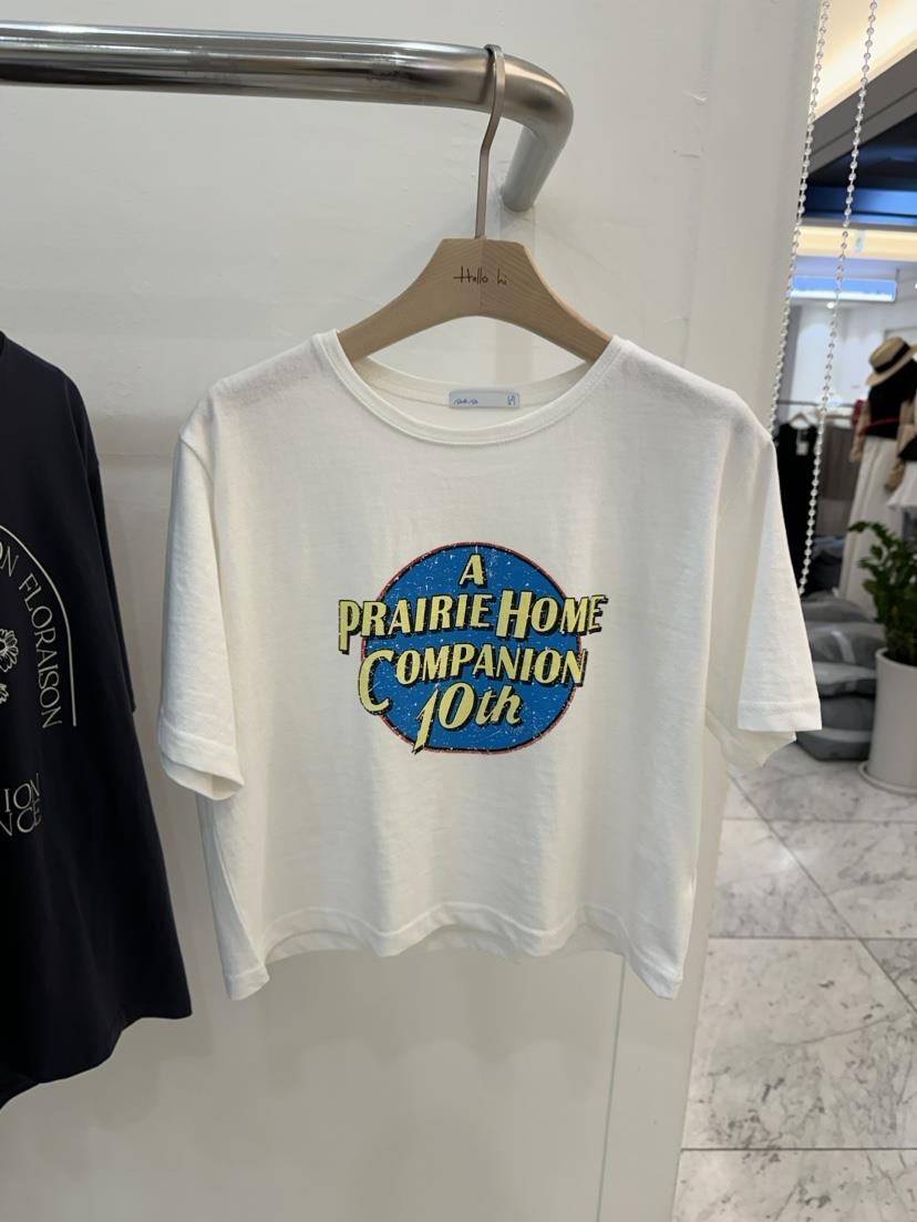 Hello Hi韓國直郵東大門實拍女裝新品24春夏熱賣職業T恤Hello HiT恤