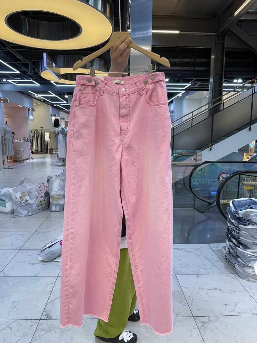 PLUM韓國直郵東大門實拍女裝新品熱賣真品休閑牛仔褲牛仔布PLUM牛仔褲