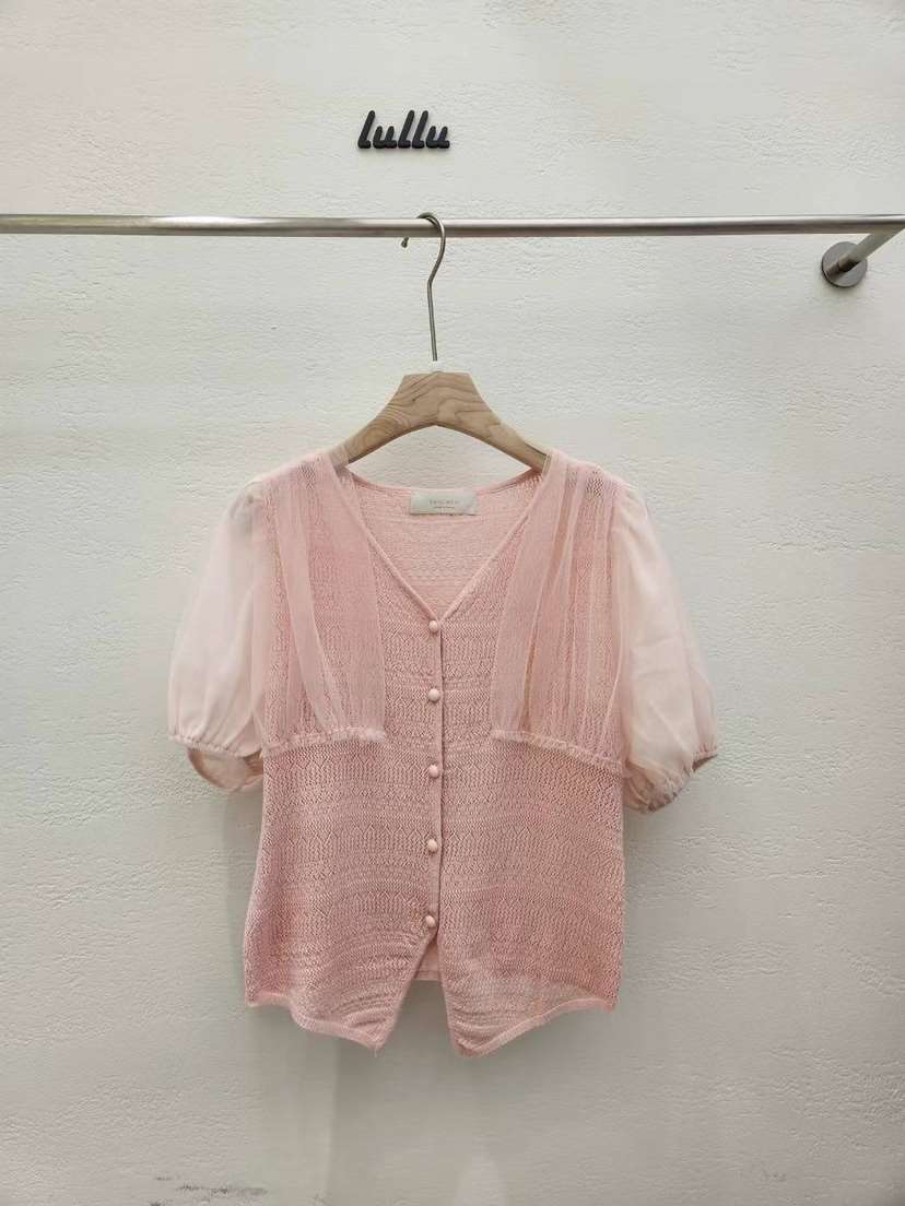 LULULALLA韓國直郵東大門實拍女裝新款時尚真品24春夏襯衫蕾絲衫LULULALLA襯衫/蕾絲衫